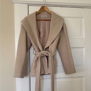 Reformation Tan Wool Trench Coat